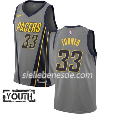 Kinder NBA Indiana Pacers Trikot Myles Turner 33 2018-19 Nike City Edition Grau Swingman